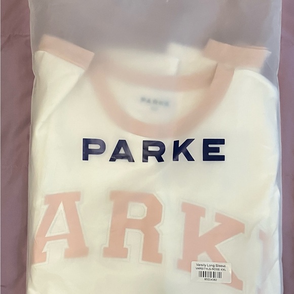 PARKE XXL Hometown Varsity Long Sleeve T Shirt (Rose) - Picture 5 of 7